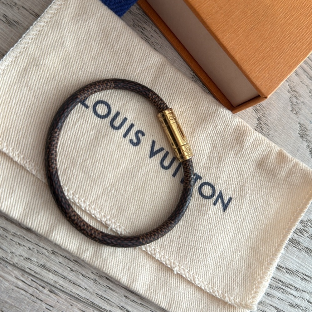 Louis Vuitton Keep It Damier Ebene Canvas Bracelet - Picture 5 of 6
